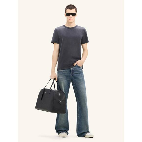 Courreges Mens AC Crew Neck T Shirt in Stonewashed Grey XL - Picture 1 of 5